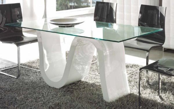 Cristalerías Crespo Decoración mesa de cristal para comedor