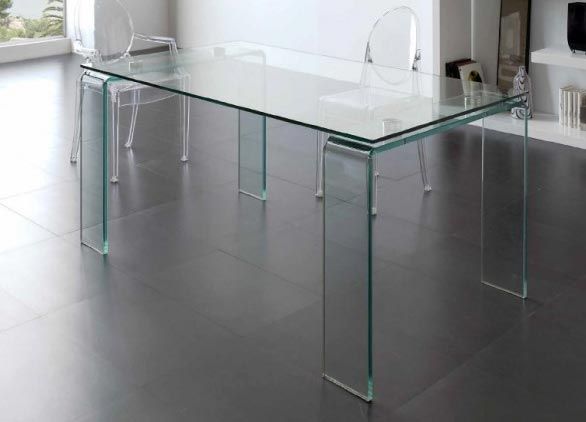 Cristalerías Crespo Decoración mesa de cristal para comedor modelo DG06