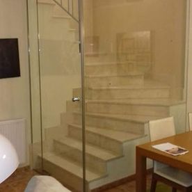 Cristalerías Crespo Decoración escaleras con cerramiento de cristal