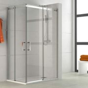 Cristalerías Crespo Decoración mampara Angular de ducha cromo modelo DALGOL
