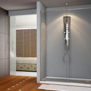 Cristalerías Crespo Decoración mampara de ducha con puerta corredora