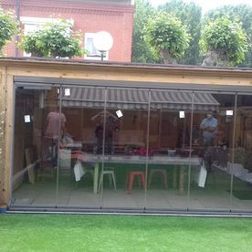 Cristalerías Crespo Decoración terraza con cerramiento