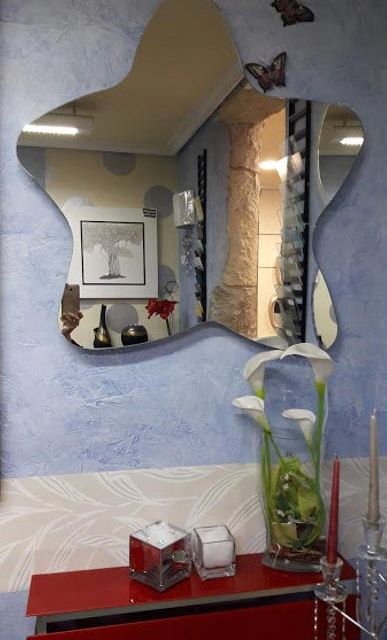 Cristalerías Crespo Decoración espejo en forma de estrella para baño