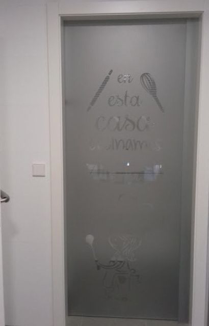 Cristalerías Crespo Decoración puerta en cristal